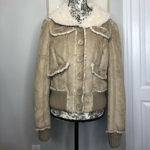 Guess Bomber Suede Jacket